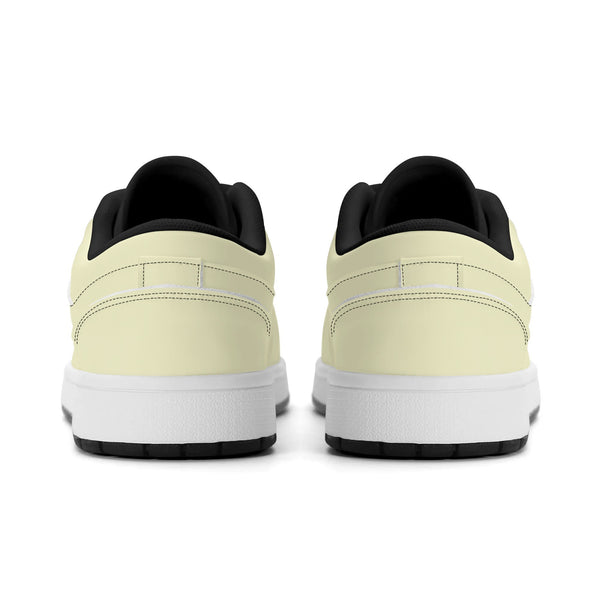 Black PU low-cut sneakers (light yellow) Ⅱ