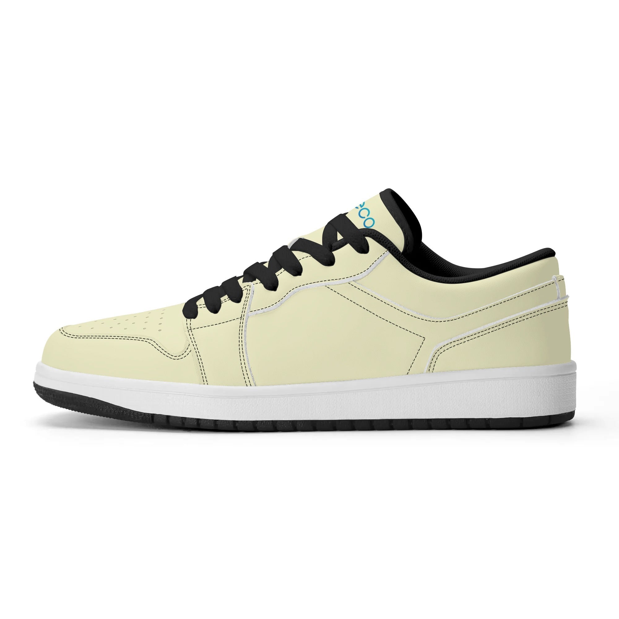 Black PU low-cut sneakers (light yellow) Ⅱ