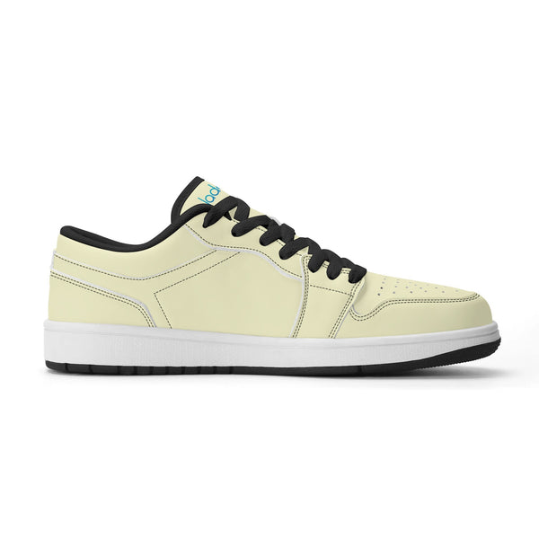 Black PU low-cut sneakers (light yellow) Ⅱ