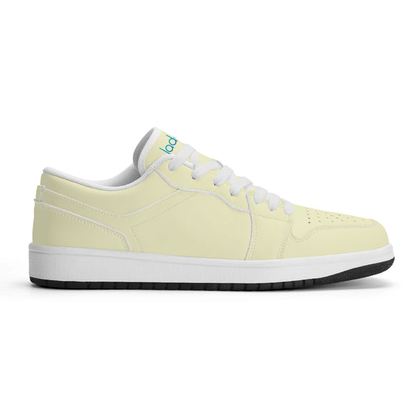 White PU low-cut sneakers (light yellow) Ⅱ