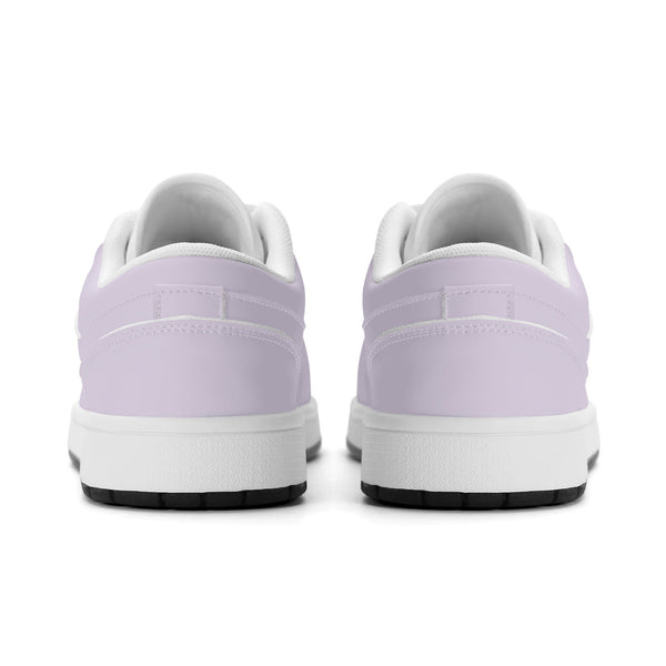 White PU low-cut sneakers (light purple) Ⅱ