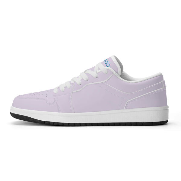 White PU low-cut sneakers (light purple) Ⅱ