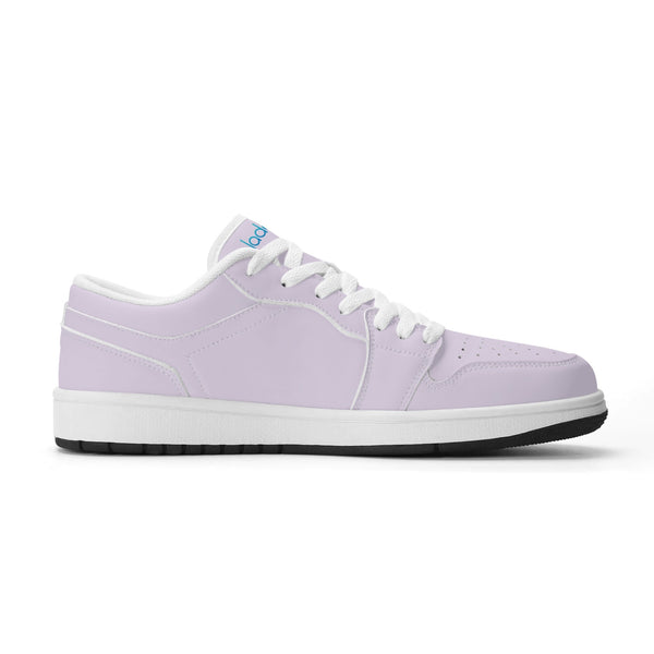 White PU low-cut sneakers (light purple) Ⅱ