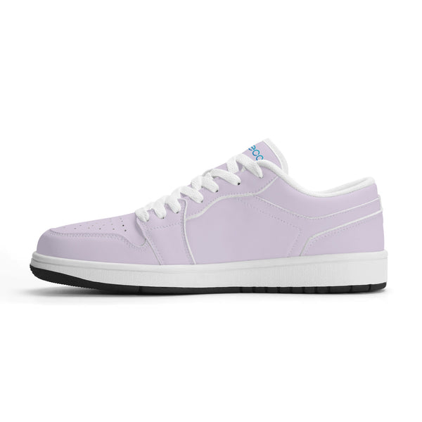 White PU low-cut sneakers (light purple) Ⅱ