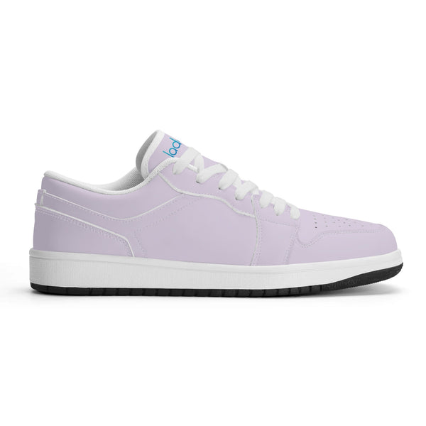 White PU low-cut sneakers (light purple) Ⅱ