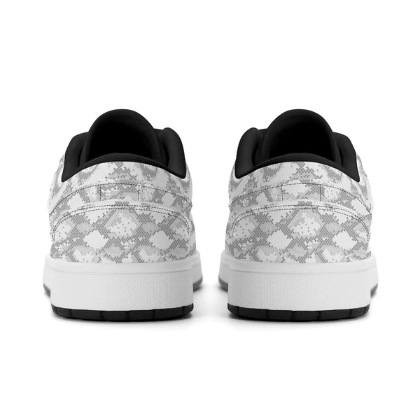 Black PU low-cut sneakers (snake) Ⅱ