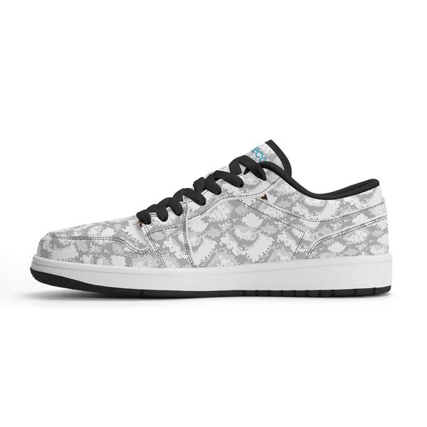 Black PU low-cut sneakers (snake) Ⅱ