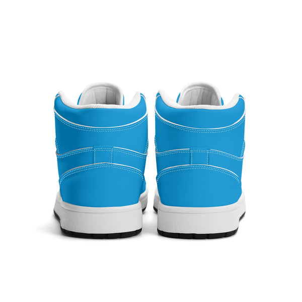 White PU high-top sneakers (blue) Ⅱ