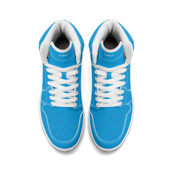 White PU high-top sneakers (blue) Ⅱ