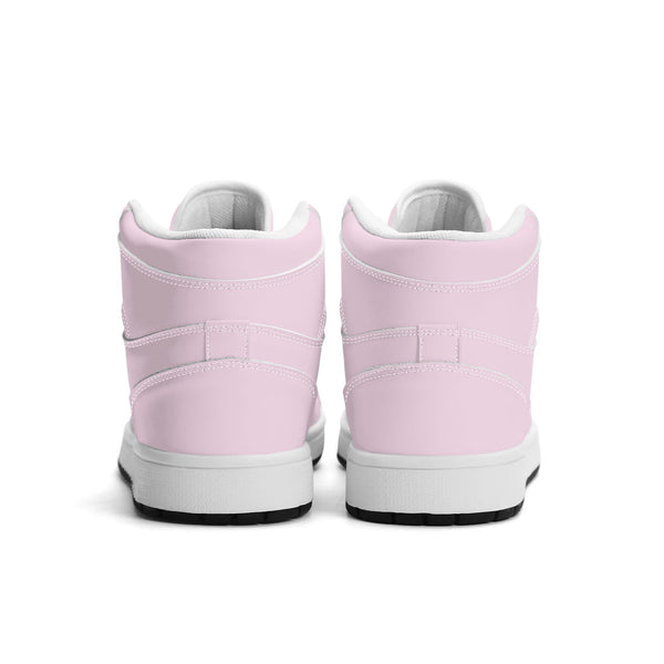 White PU high-cut sneakers (light pink) Ⅱ