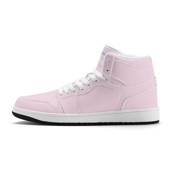 White PU high-cut sneakers (light pink) Ⅱ