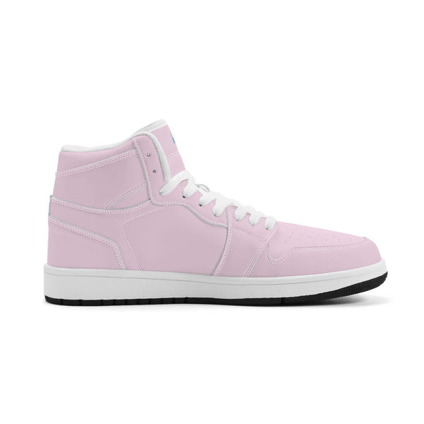 White PU high-cut sneakers (light pink) Ⅱ