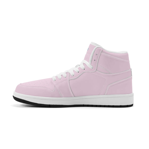 White PU high-cut sneakers (light pink) Ⅱ