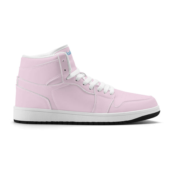 White PU high-cut sneakers (light pink) Ⅱ