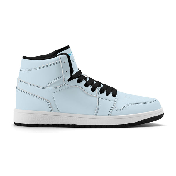 Black PU high-top sneakers (light blue) Ⅱ