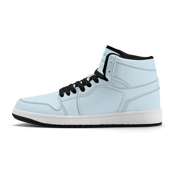 Black PU high-top sneakers (light blue) Ⅱ