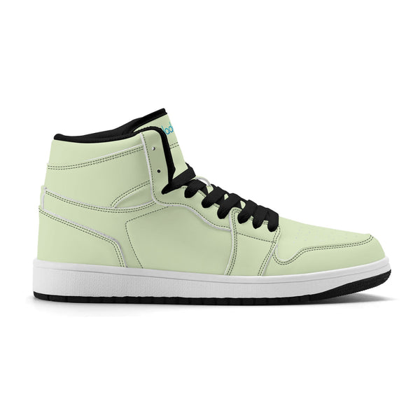 Black PU high-top sneakers (light green) Ⅱ