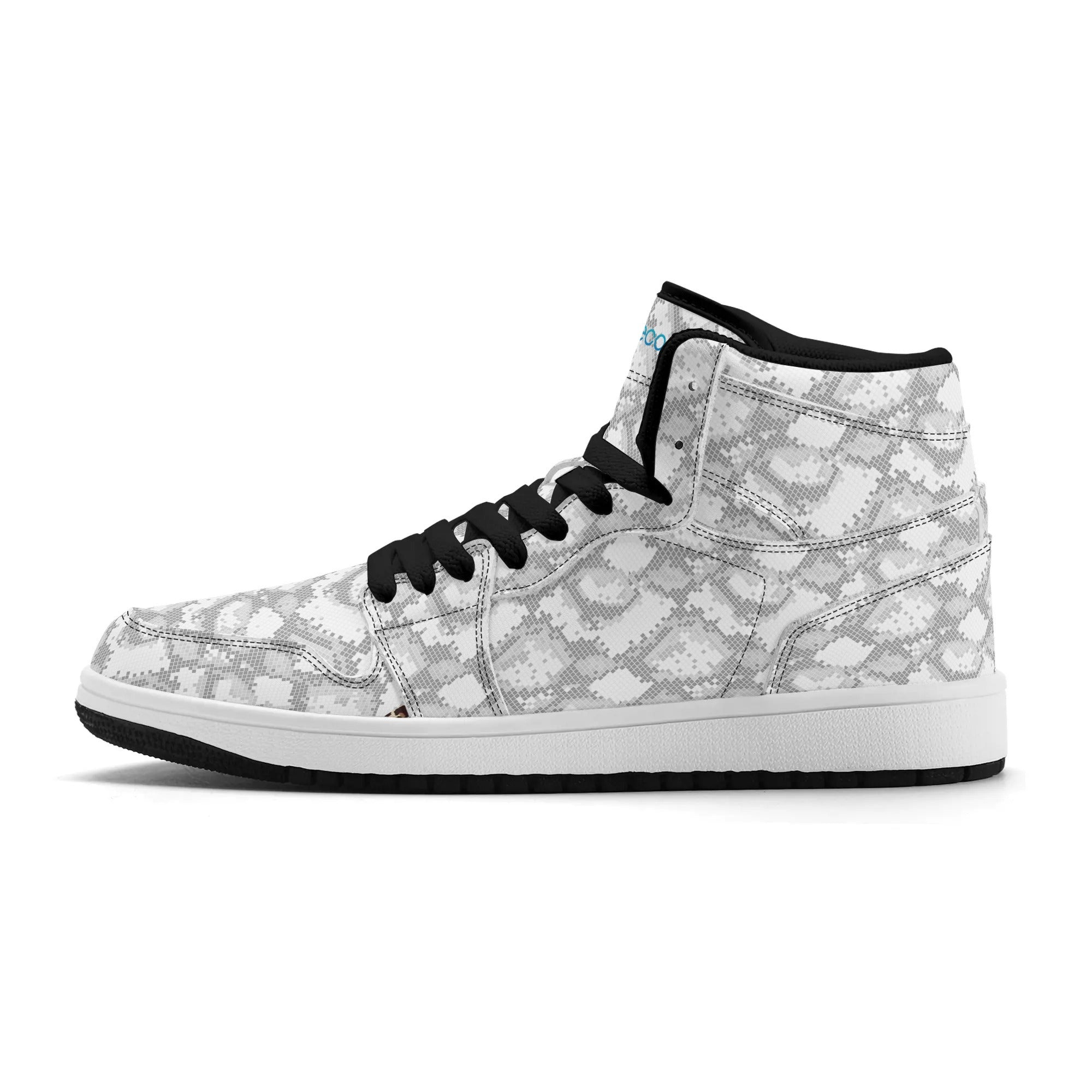 Black PU high-cut sneakers (snake) Ⅱ