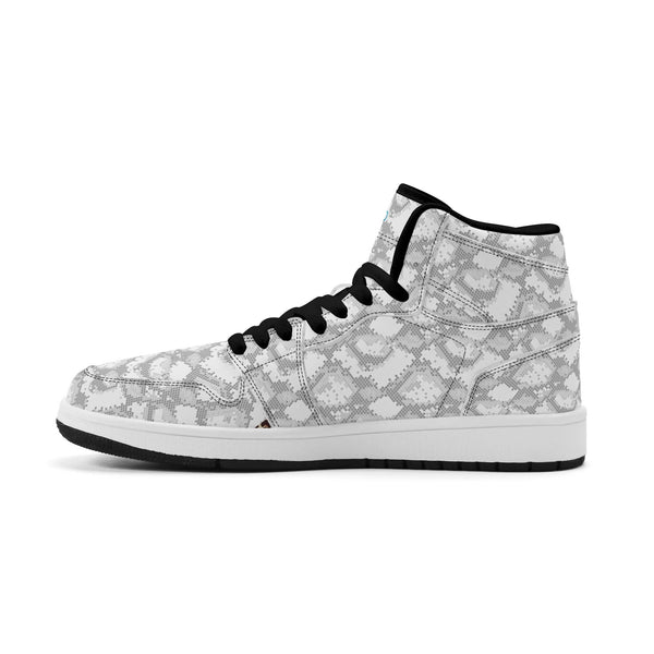 Black PU high-cut sneakers (snake) Ⅱ