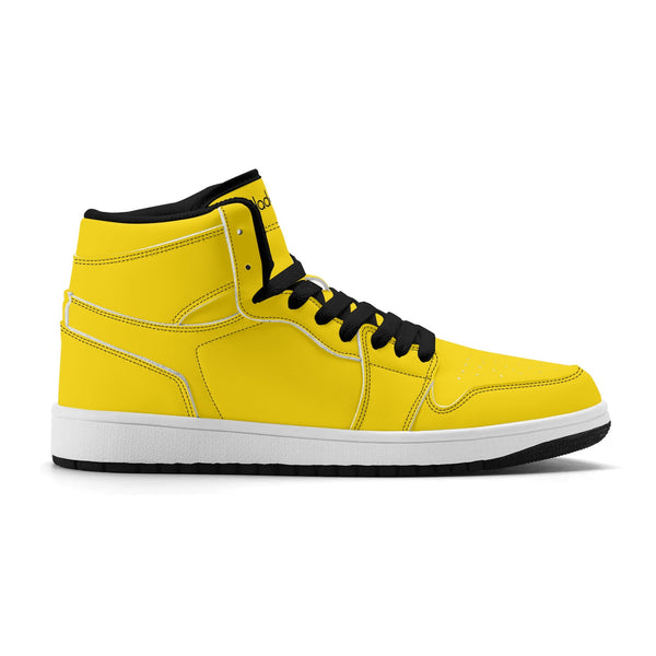 Black PU high-top sneakers (yellow) Ⅱ