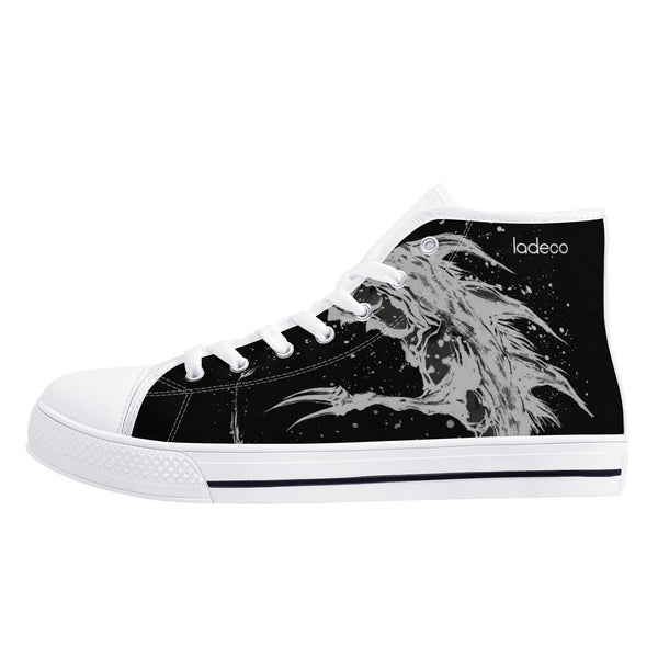 Rei White Canvas High (Black)