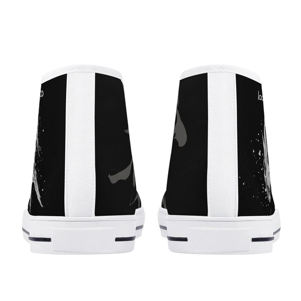 Rei White Canvas High (Black)