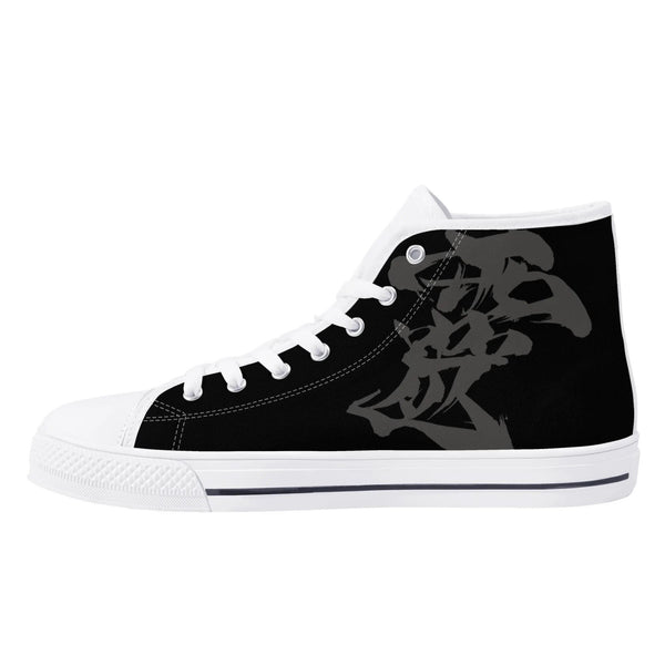 Rei White Canvas High (Black)