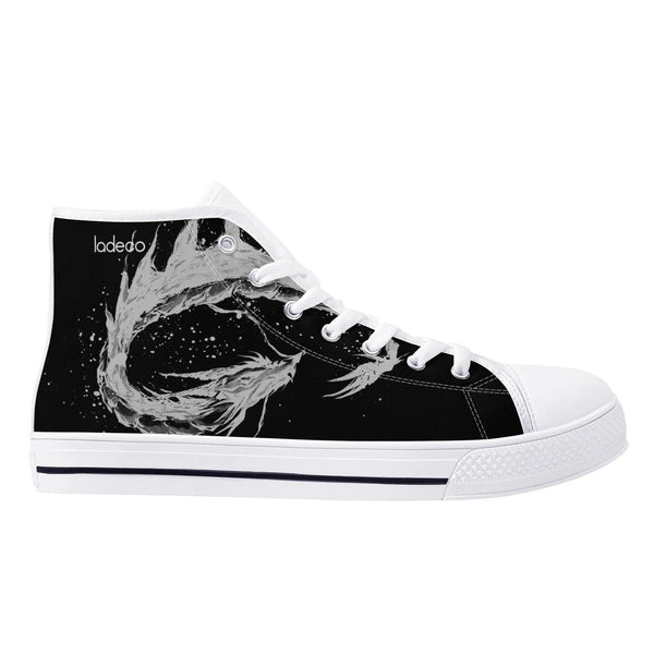 Rei White Canvas High (Black)