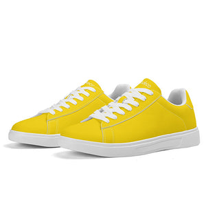 White PU tennis shoes (yellow)