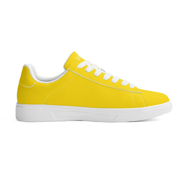 White PU tennis shoes (yellow)