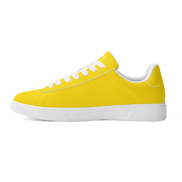 White PU tennis shoes (yellow)