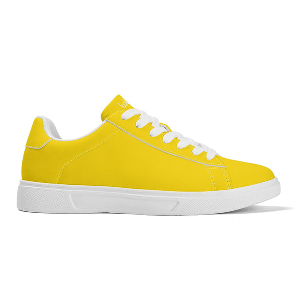 White PU tennis shoes (yellow)