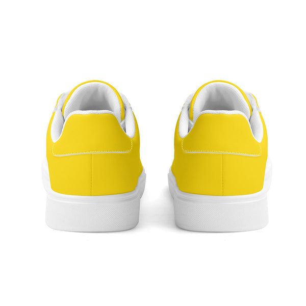 White PU tennis shoes (yellow)