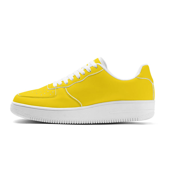 White PU low-cut sneakers (yellow) Ⅱ