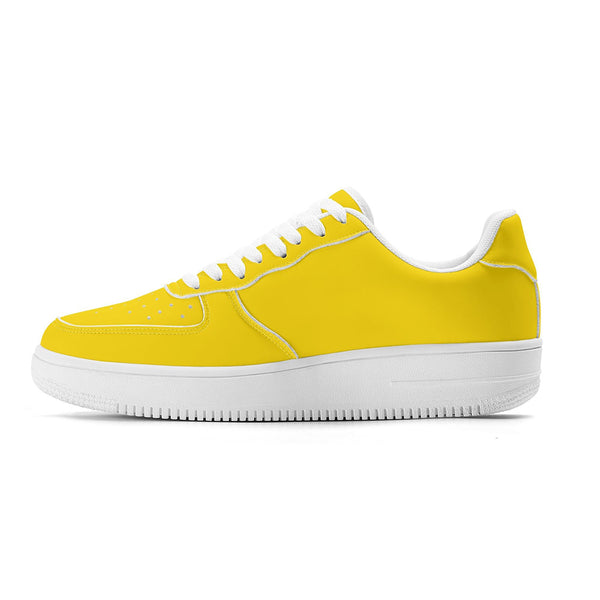 White PU low-cut sneakers (yellow) Ⅱ