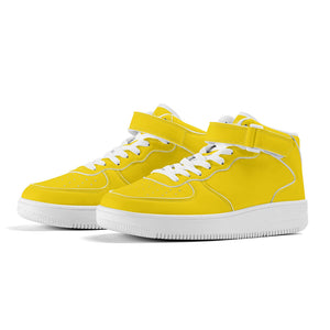 White PU low-cut sneakers (yellow) Ⅱ