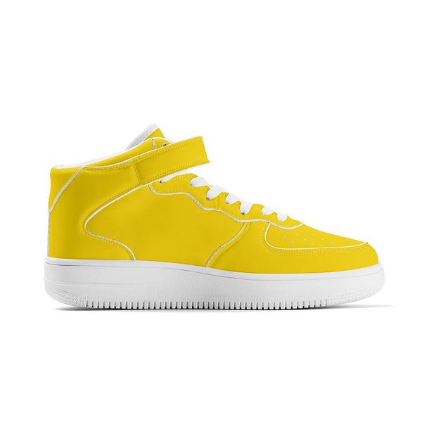 White PU low-cut sneakers (yellow) Ⅱ