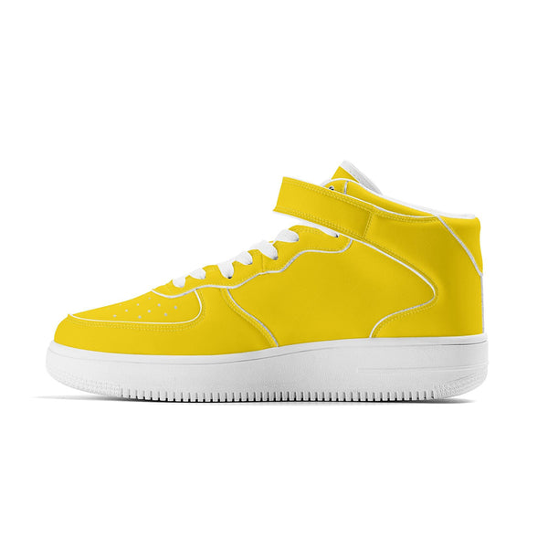 White PU low-cut sneakers (yellow) Ⅱ