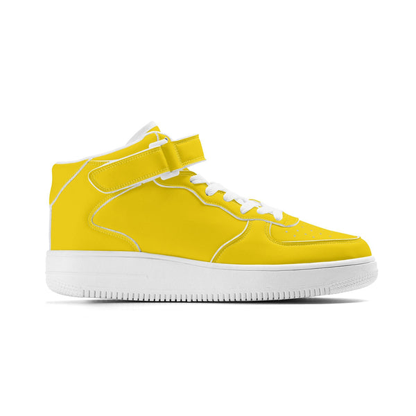 White PU low-cut sneakers (yellow) Ⅱ