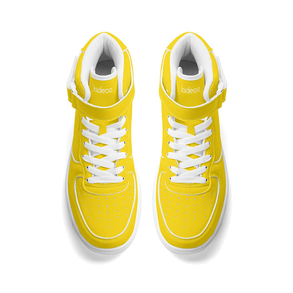 White PU low-cut sneakers (yellow) Ⅱ