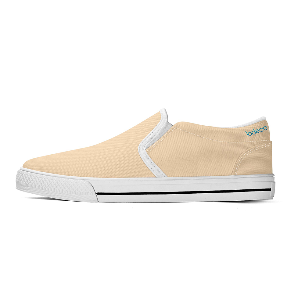 N-White canvas slip-ons (light orange)