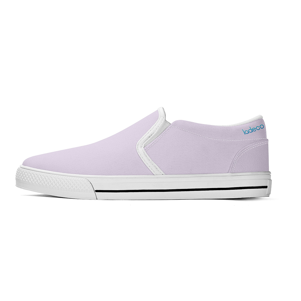 N-White canvas slip-ons (light purple)