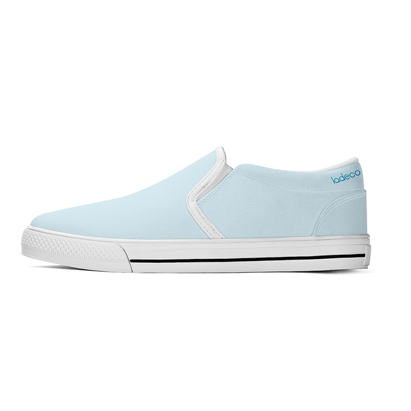 N-White canvas slip-ons (light blue)