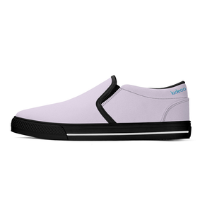 N-Black canvas slip-ons (light purple)