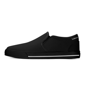 N-Black canvas slip-ons (black)