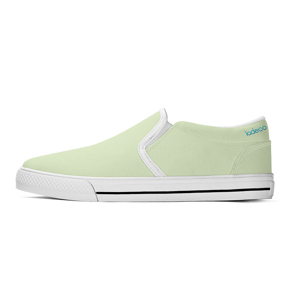 N-White canvas slip-ons (light green)