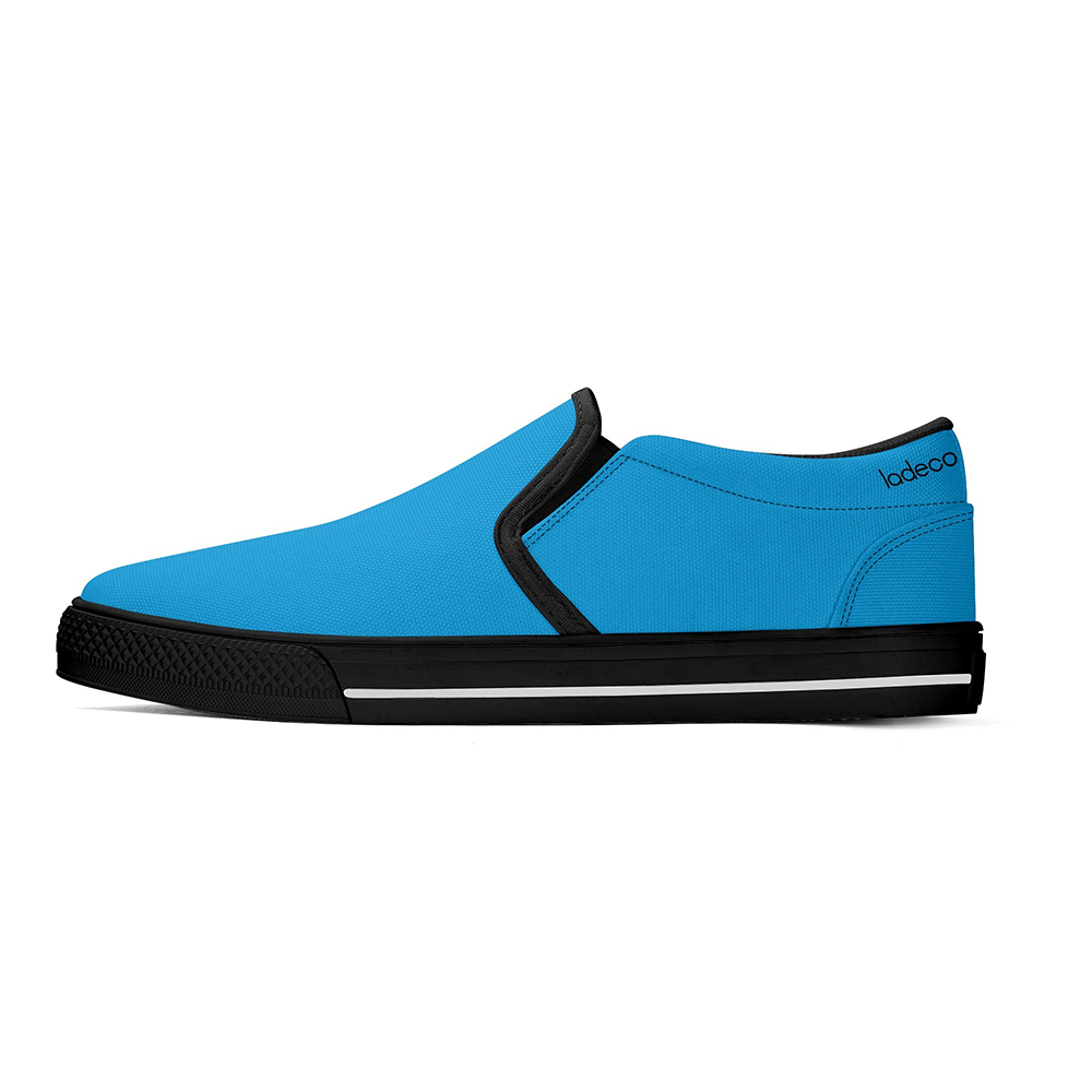 N-Black canvas slip-ons (blue)