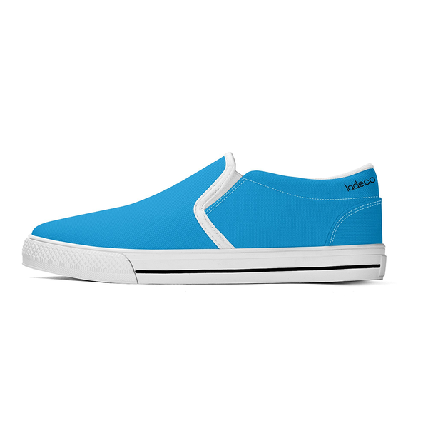 N-Weiße Canvas-Slipper (blau)