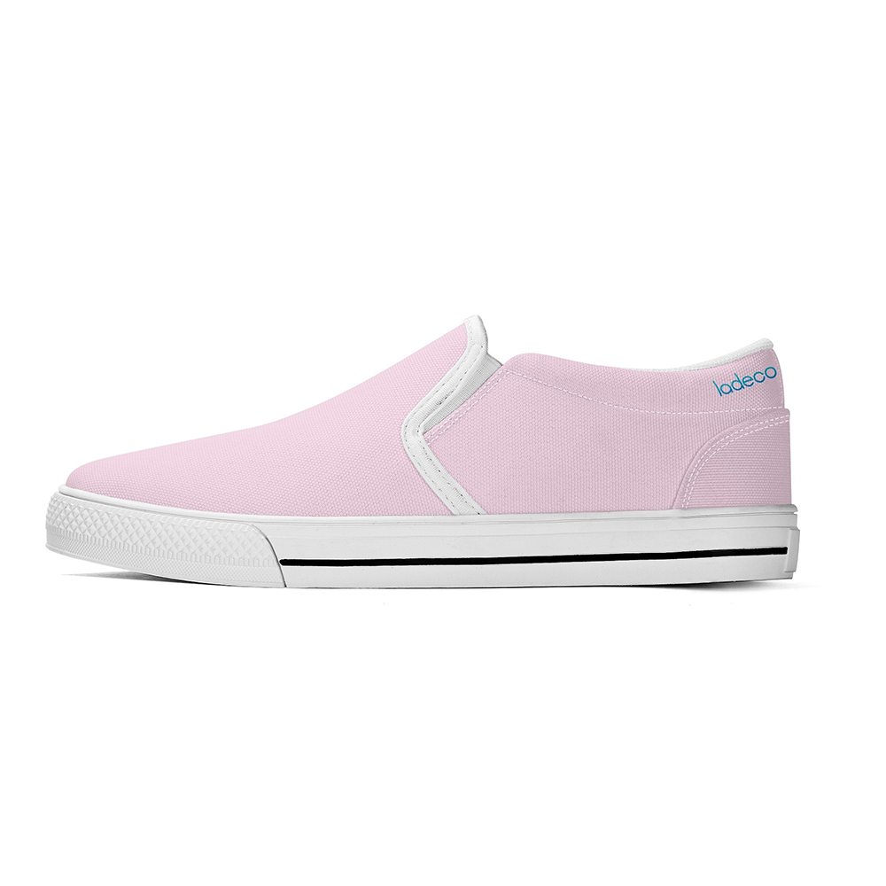 N-White canvas slip-ons (light pink)