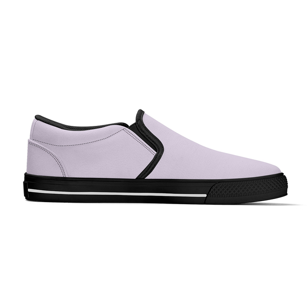 N-Black canvas slip-ons (light purple)